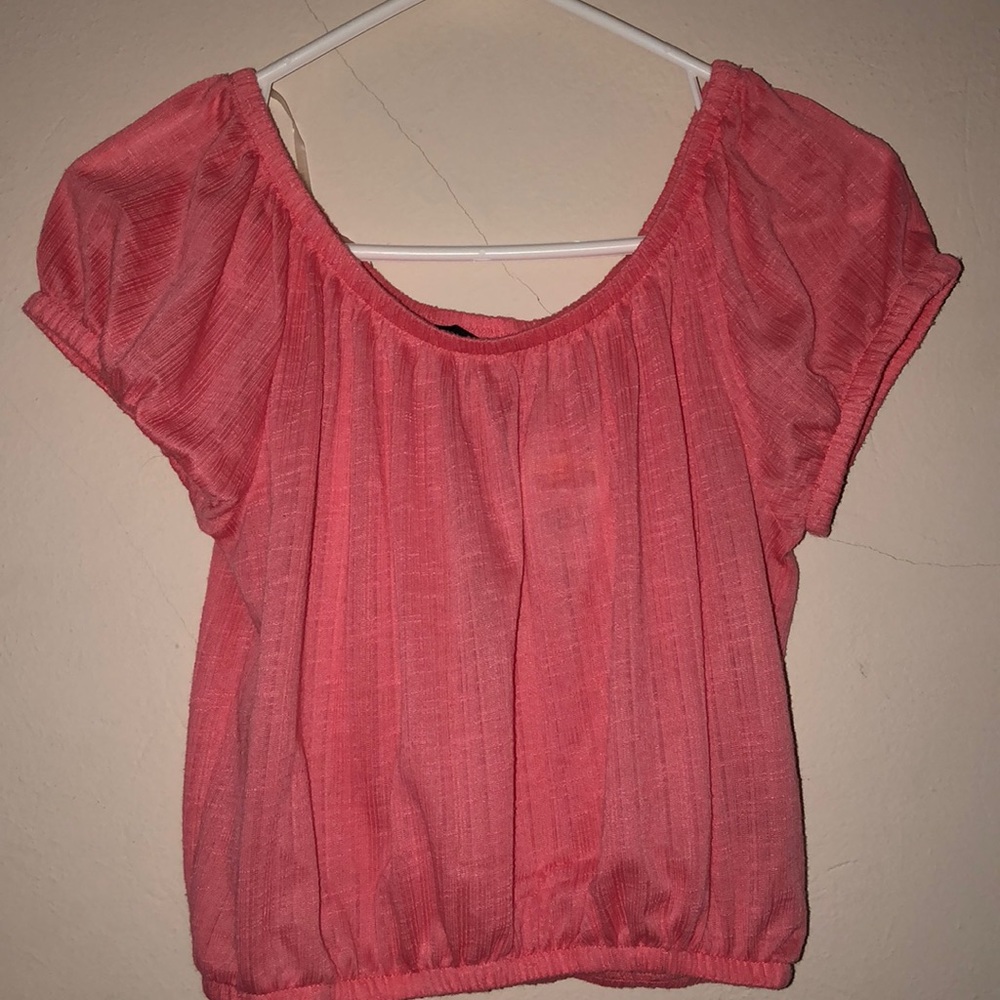 Coral colored crop top